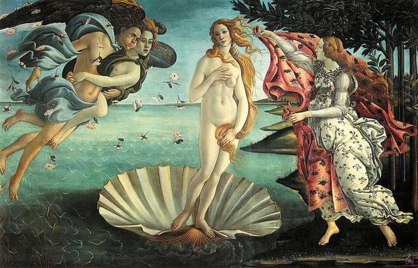 Detalhe do Nascimento de Vênus de Botticelli